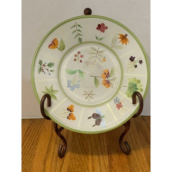 A Beautiful Frosted Butterfly Glass Plate - Picture 1 of 8